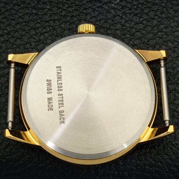 Vintage 1971 Montine Of Switzerland  Manual Mens Gold Watch W/Cloth Strap - Picture 8 of 9